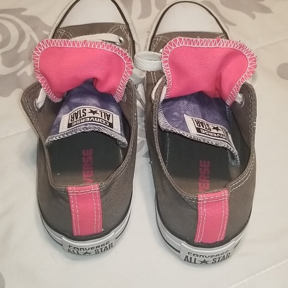 Converse Gray & Pink Shoes - Picture 3 of 11